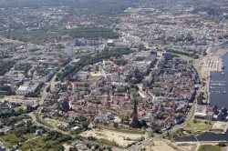 Luftbild der Innenstadt und der Kröpeliner-Tor-Vorstadt