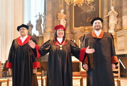 Investitur von Professorin Elizabeth Prommer als erste Rektorin der Universität Rostock  in der St.-Marien-Kirche.