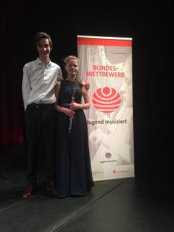 Die ersten Preisträger Meret Louisa Vogel und Thomas Eduard Küster. 