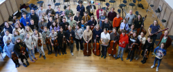 JugendSinfonieOrchester beim Probenwochenende mit Registerlehrkräften im Oktober 2023.   