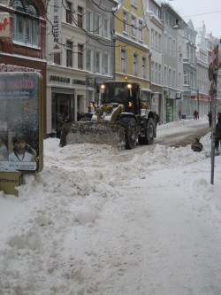 Schneeberäumung in der Kröpeliner Straße