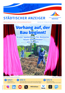 Titelseite der Ausgabe 4/2024 des Städtischen Anzeigers vom 26. April 2024