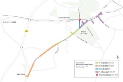 Fortgang der Bauarbeiten in der Satower Straße im Frühjahr 2022