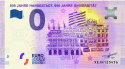Ansicht des Scheins: 800 Jahre Hansestadt und 600 Jahre Universität