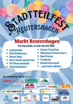 Stadtteilfest in Reutershagen am 7. September 2024.