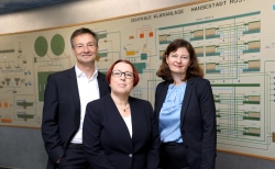 v.l.n.r. Ulf Altmann (technischer Geschäftsführer Nordwasser), Katja Gödke (Geschäftsführerin Warnow-Wasser- und Abwasserverband), Michaela Link (kaufmännische Geschäftsführerin Nordwasser)