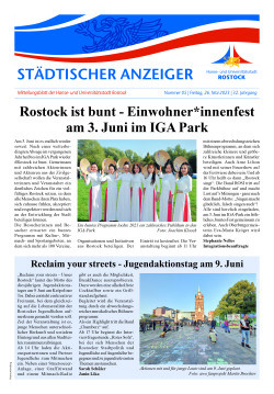 Städtischer Anzeiger  Nr. 05/23 vom 26.05.2023 (Titelseite)