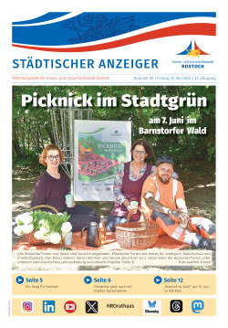 Titelseite der Ausgabe 5/2024 des Städtischen Anzeigers vom 31. Mai 2024