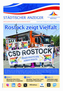 Titelseite der Ausgabe 5/2024 des Städtischen Anzeigers vom 31. Mai 2024