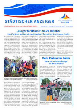 Titelseite der Ausgabe 08/2023 des Städtischen Anzeigers vom 29. September 2023