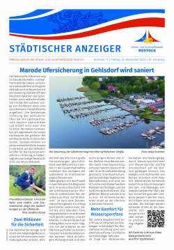 Titelseite der Ausgabe 11/2023 des Städtischen Anzeigers vom 24. November 2023