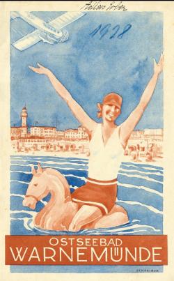 Prospekt für die Warnemünder Badesaison 1928  