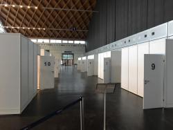 Impfzentrum HanseMesse Rostock: Kabinen