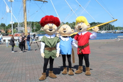 Die Abrafaxe in Rostock 2018.