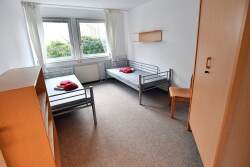 Doppelzimmer in der Gemeinschaftsunterkunft Südstadt