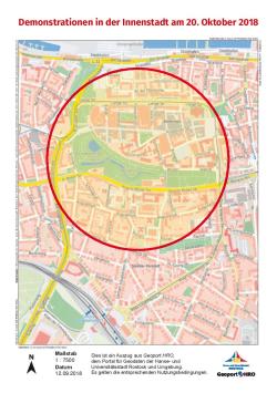 Flyer Demonstrationen am 20.10.2018 (Kartenseite)