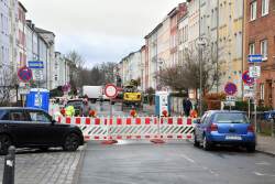 Straßenbauarbeiten in der Fritz-Reuter-Straße (KTV).