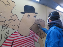 Graffiti am S-Bahnhof Parkstraße