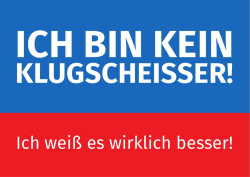 Postkarte: Ich bin kein Klugscheisser! (vorn)