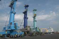 Krane am Rostocker Seehafen