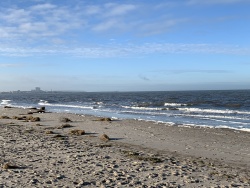 Strand in Markgrafenheide nach einem Hochwasser