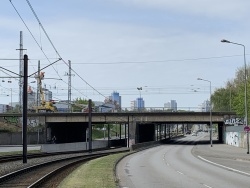 Goetheplatzbrücke von Norden (8. Mai 2022).