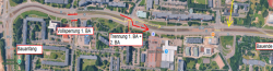 Baustellenkarte Bertolt-Brecht-Straße nordwärts