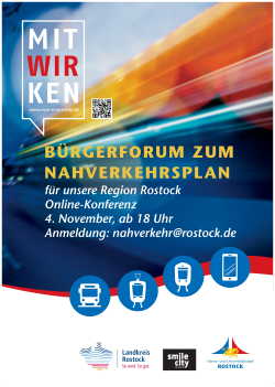 Plakat zum Nahverkehrs-Onlineforum am 4. November 2021.