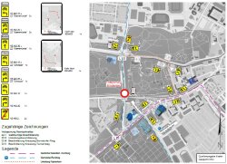 Umleitungsplan für den Radverkehr während der Vollsperrung in der Rennbahnallee