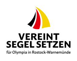 Logo „Vereint Segel setzen für Olympia in Rostock-Warnemünde“