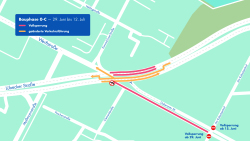 Werftdreieck: Bauphase Ende Juni bis Mitte 2026 (0-C)