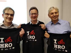 Die Sprecher des Rostocker Fahrradforum, v.l.n.r: Sönke Wilke, Uwe Flachsmeyer, Jürgen Borbe