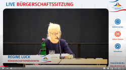 Aus dem YouTube-Video der Bürgerschaftssitzung am 29. April 2020.