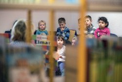 Vorlesezeit in der Stadtbibliothek Rostock.