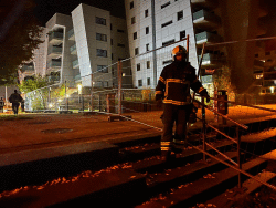 Absperrmaßnahmen rund um die Hellingstraße