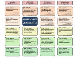 Zeitplan Klimaschutz an Board