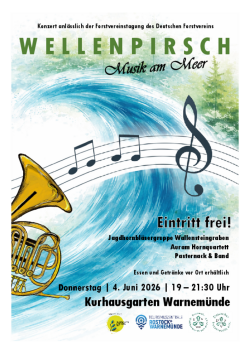 Plakat  „WELLENPIRSCH – Musik am Meer“ 