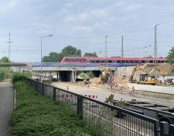 Goetheplatzbrücke von Norden (26. Juni 2022).