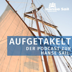 Blick in die Takelage eines Segelschiffes