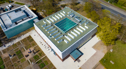 Die sanierte Kunsthalle Rostock von oben.