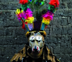 Jaguar mask - sacret animal of the Maya Kings