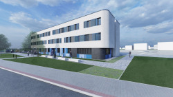 Animation neue Bürogebäude an der Ost-West-Straße