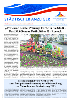 Städtischer Anzeiger Nr. 03/23 vom 31.03.2023  (Titelseite)