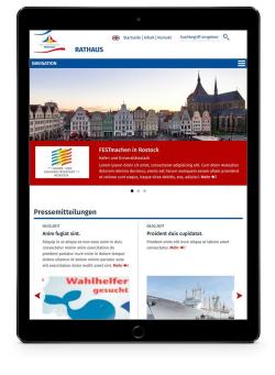 Tablet-Variante rathaus.rostock.de