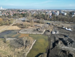 Blick auf die Fläche des WarnowQuartiers und Dierkow