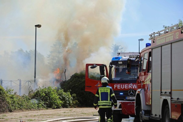 Vegetationsbrand Feuerwehr Rostock