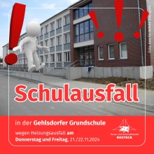 Schulausfall am 21. und 22. November 2024 in der Gehlsdorfer Grundschule.