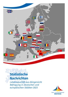 Deckblatt der Publikation Statistische Nachrichten: Lebensqualität aus Bürgersicht - Befragung in deutschen und europäischen Städten 2023