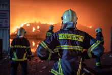 Großeinsatz für die Berufsfeuerwehr Rostock (Foto: Yves Timmermann)