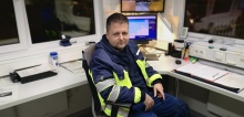Andreas Münn, Operator im Rostocker Überseehafen. Andreas Münn, Operator im Rostocker Überseehafen.
